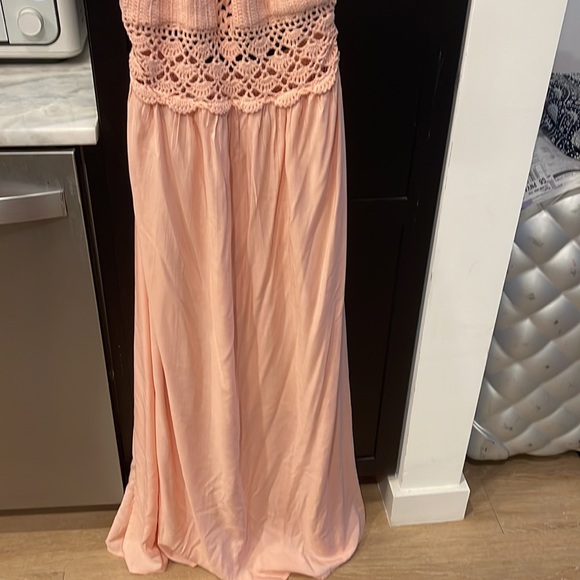Peach color maxi dress - Picture 2 of 2